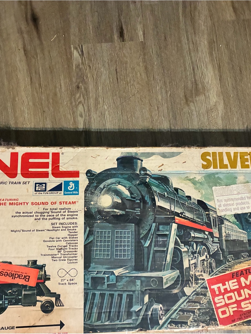 Lionel Silver Steam Locomotive Box Art - Black & Red, Vintage